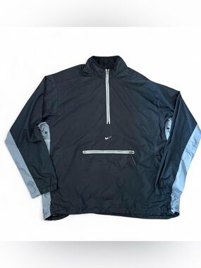 Vintage Nike Jacket Size XL Black Pullover Windbreaker Center Swoosh 90s Y2K USA